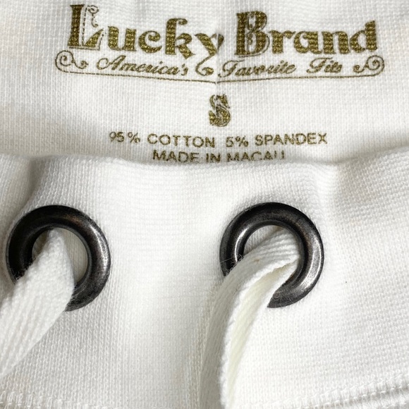 HTF: Lucky ☘︎︎ Asian Crane Tattoo Watercolor Floral Cropped Sweatpants ☘︎︎ White - Picture 8 of 15